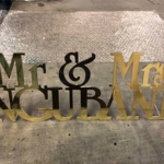 Cut Out Wedding Couple Names